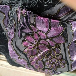 Velvet Burnout Square Scarf